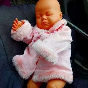 16 In Berjusa Newborn Doll Cloth And Vinyl Body
